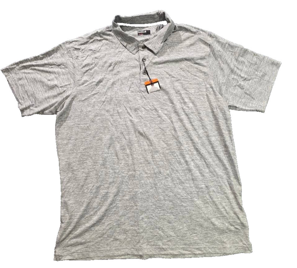 Bolle Polo t-Shirt collar Mens XXL Gray Short Sleeve A009488 - Picture 1 of 12